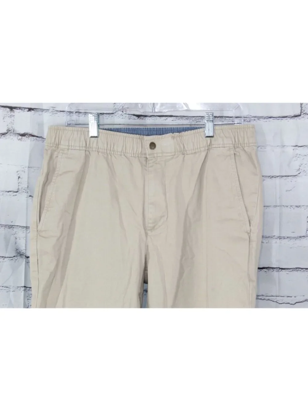 LL Bean Lakewashed Stretch Khakis Comfort Waist Standard Fit Straight Leg M 32